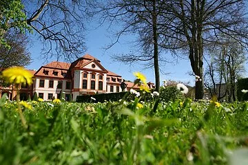 Blick durch den Hofgarten auf die Sommerresidenz