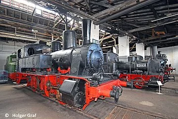 Blick in den Lokschuppen des Nördlinger Bahnbetriebswerks