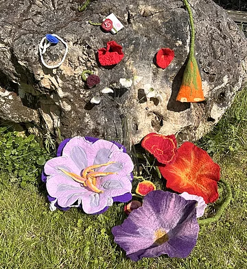 Gefilzte Blumen Gefilzte Blumen