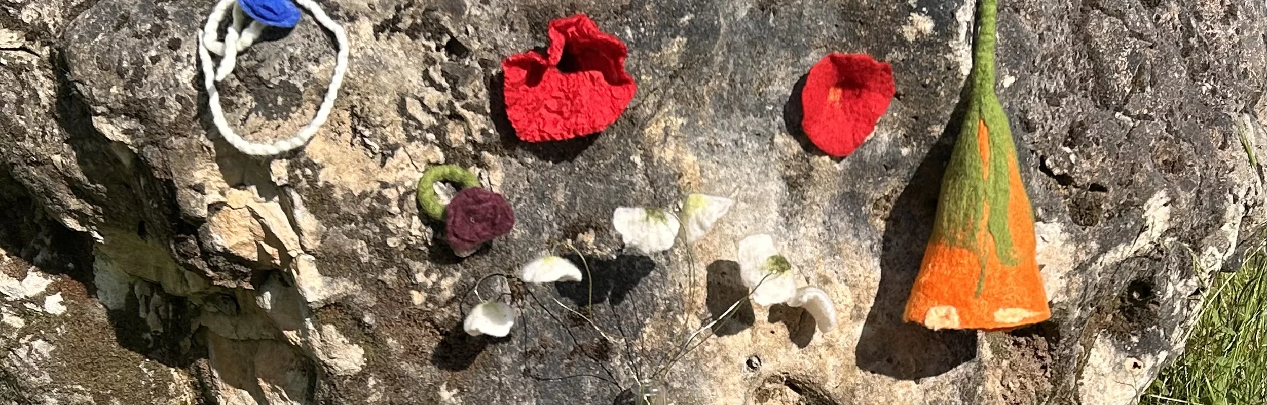 Gefilzte Blumen