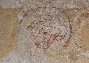 Fresko in der Hepberger Kirche