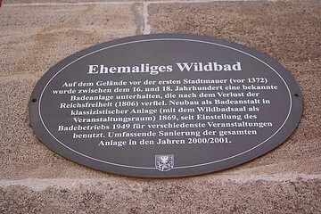 Wildbadsaal Weißenburg Schild